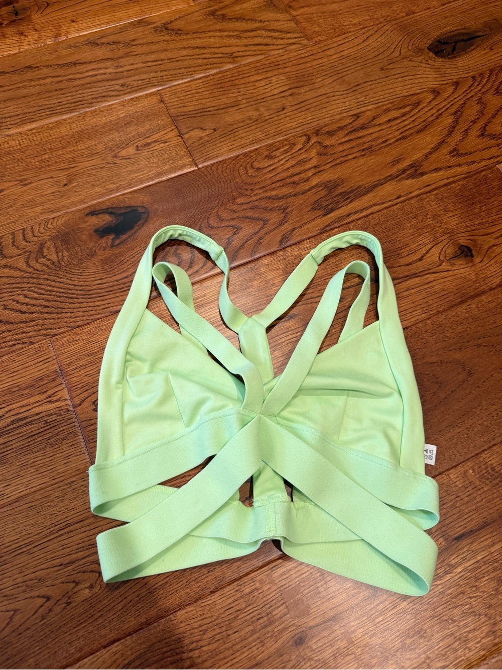 ALO Yoga Lime Green Strappy Sports Bra, Size S